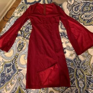 Long sleeve bodycon with slit